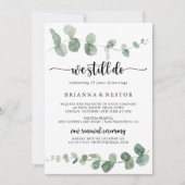 我々はまだ緑のユーカリ誓いの更新を行う 招待状 (正面)