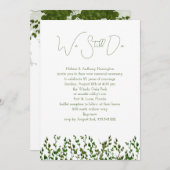 我々はまだ緑の誓い更新式招待状を行う 招待状 (正面/裏面)