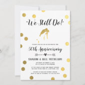 我々はまだ行う金箔 | 50結婚周年記念 招待状 (正面)