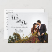 我々はまだ行う | の結婚日付の変更シンプル更新 ポストカード (正面/裏面)