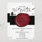 我々はまだ行う | の結婚記念日の更新 招待状 (正面/裏面)