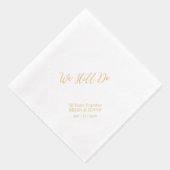 我々はまだ行う | エレガントな結婚記念日パーティー 箔ナプキン (右)