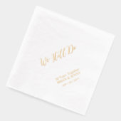 我々はまだ行う | エレガントな結婚記念日パーティー 箔ナプキン (左)