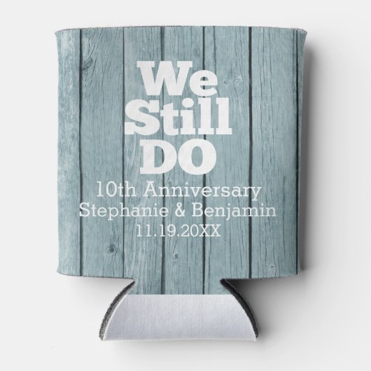 我々はまだ行う – 木カスタムの記念日の素朴恩恵 缶クーラー (正面)