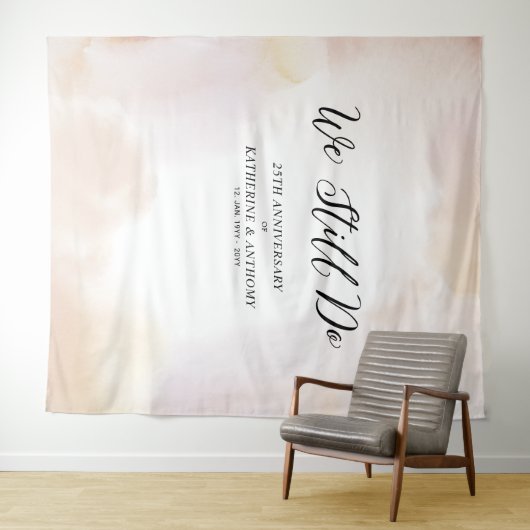 我々はまだ行う |水彩結婚記念日 タペストリー (インサイチュ(横))