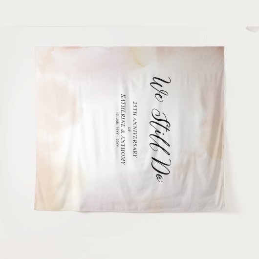 我々はまだ行う |水彩結婚記念日 タペストリー (正面(横))