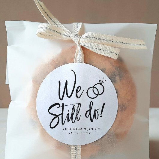 我々はまだ行う |記念日パーティースクリプト文字 ラウンドシール