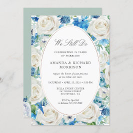 我々はまだ誓いをリニューアルヴィンテージセージ緑のフローラ 招待状