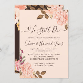 我々はまだ誓いを更新ビクトリア赤面金ゴールドフローラ 招待状