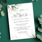 我々はまだ誓いを立て更新記念日グリーン金ゴールド 招待状