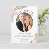 我々はまだ赤面ピンクのフローラと写真の誓いの更新を行う 招待状 (スタンド正面)