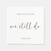 我々はまだ黒と白の誓いを更新カクテルを行う スタンダードカクテルナプキン (正面)