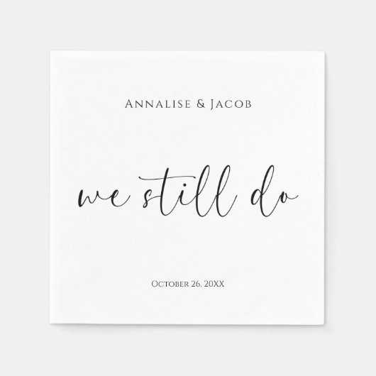 我々はまだ黒と白の誓いを更新カクテルを行う スタンダードカクテルナプキン (正面)