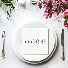 我々はまだ黒と白の誓いを更新カクテルを行う スタンダードカクテルナプキン