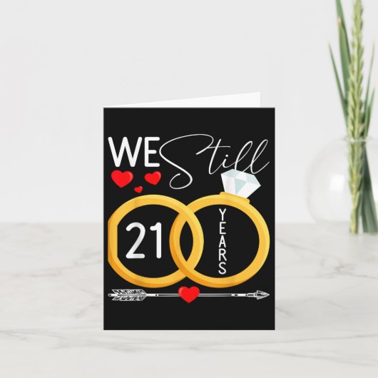 我々はまだ21年結婚した21周年結婚を果たす カード (正面)