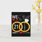 我々はまだ21年結婚した21周年結婚を果たす カード (黄色い花)