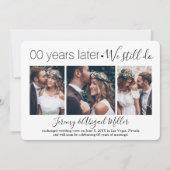 我々はまだ4つの写真を行う任意の記念日の誓い更新 招待状 (正面)