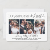 我々はまだ4つの写真を行う任意の記念日の誓い更新 招待状 (正面)