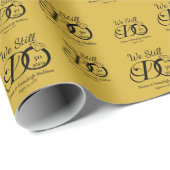 我々はまだ50周年結婚タイポグラフィを行う ラッピングペーパー (ロールコーナー)