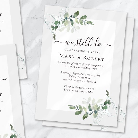 我々はまだ50thの更新を誓結婚う 招待状