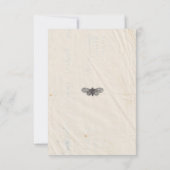 我々はみすぼらしいシック結婚な押し花をする 出欠カード (裏面)