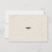 我々はみすぼらしいシック結婚な押し花をする 出欠カード (裏面)