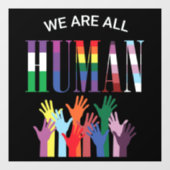 我々はみな人間の手カラフルだ ウィンドウサイン (シート)