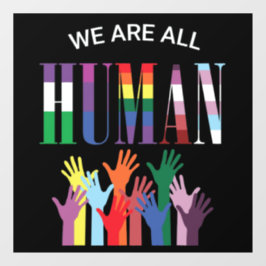 我々はみな人間の手カラフルだ ウィンドウサイン