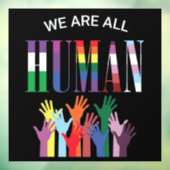 我々はみな人間の手カラフルだ ウィンドウサイン (シート3)