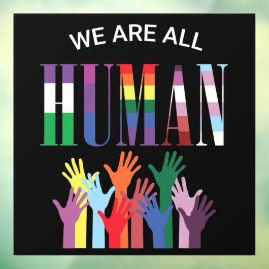 我々はみな人間の手カラフルだ ウィンドウサイン (シート3)