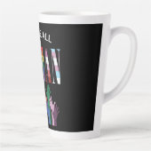 我々はみな人間の手カラフルだ カフェラテマグ (右)