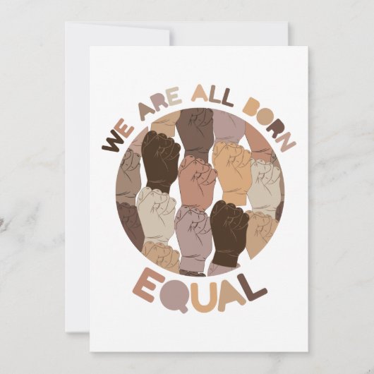 我々はみな平等生まれで、すべての黒い生命の問題である シーズンカード (正面)