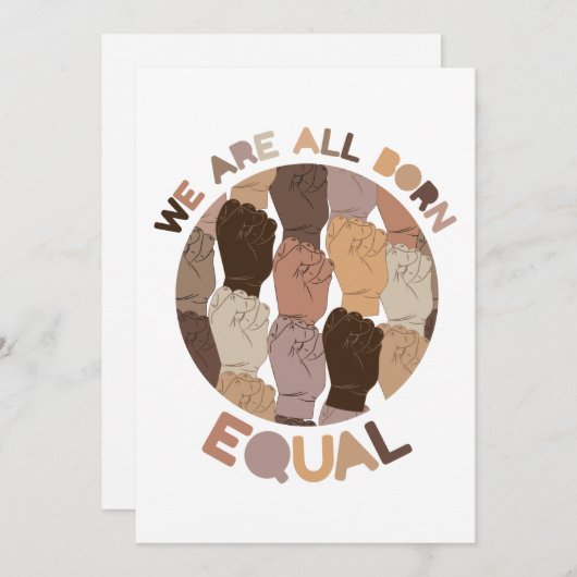 我々はみな平等生まれで、すべての黒い生命の問題である シーズンカード (正面/裏面)