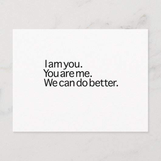 我々はより良い事ができる ポストカード (正面)