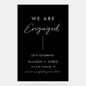 我々はアクリル婚約した婚約パーティ アクリルサイン (正面)