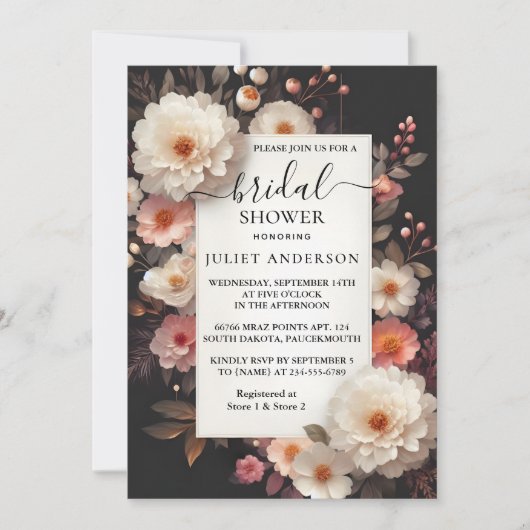 我々はアクリル系アジア濃厚な韓国ブライダルシャワー 招待状 (正面)