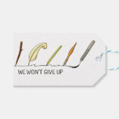 我々はアップ与えしない – ペ芸術的ンとクイル ギフトタグ (正面(横))