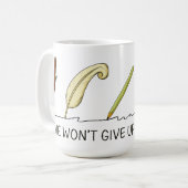 我々はアップ与えしない – ペ芸術的ンとクイル コーヒーマグカップ (正面左)