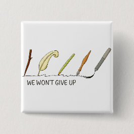 我々はアップ与えしない – ペ芸術的ンとクイル 缶バッジ