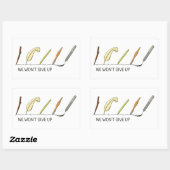 我々はアップ与えしない – ペ芸術的ンとクイル 長方形シール (シート)