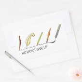 我々はアップ与えしない – ペ芸術的ンとクイル 長方形シール (封筒)