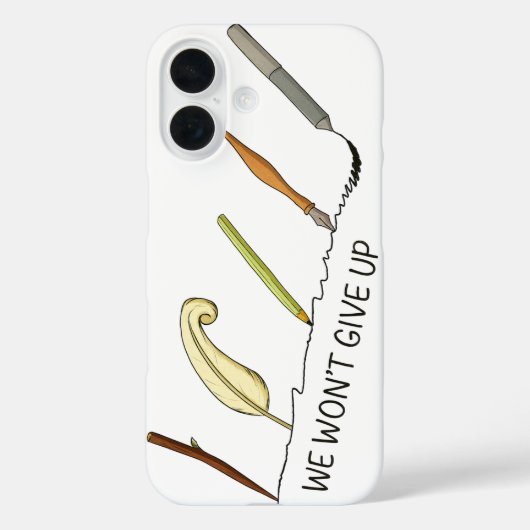 我々はアップ与えしない – ペ芸術的ンとクイル Case-Mate iPhoneケース (裏面)