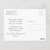 我々はアドレスにYESを言った |新しい住所の変更 ポストカード (裏面)