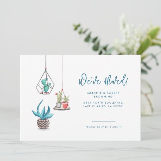 我々はアドレスを変更シックなカスタム移動 案内状 (スタンド正面)