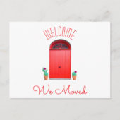 我々はアドレス変更の南西レッドドアサボテン 案内ポストカード (正面)