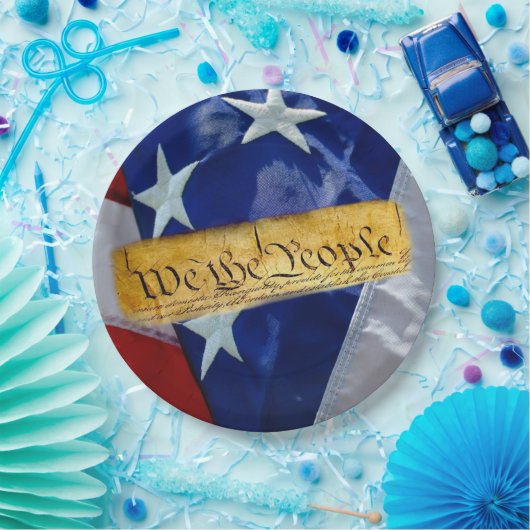 我々はアメリカ合衆国憲法と国旗だ ペーパープレート (パーティー)