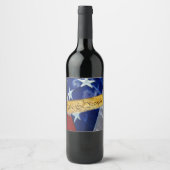 我々はアメリカ合衆国憲法と国旗だ ワインラベル (正面)