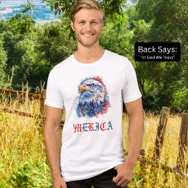 我々はイーグルレッド・ホワイトとブルーを信頼する トライブレンドTシャツ