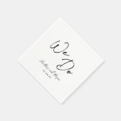 我々はウェディングシンプルレセプシ素朴ョンを行う スタンダードカクテルナプキン (角)