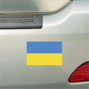 我々はウクライナ国旗を支持する カーマグネット